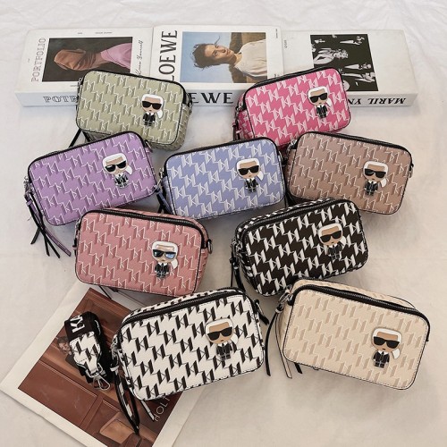 Cartoon shoulder bag with trendy buckle and versatile camera bag