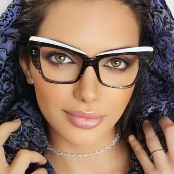 Anti blue light color blocking fashionable eyeglass frame