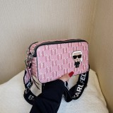 Cartoon shoulder bag with trendy buckle and versatile camera bag