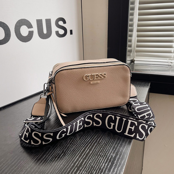 Letter camera wide shoulder strap single shoulder crossbody small square bag