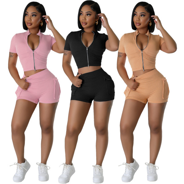 Two way zipper casual set