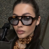 Double beam irregular sunglasses