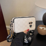 Cartoon shoulder bag with trendy buckle and versatile camera bag