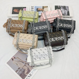 Chain shoulder bag, vintage letter bag, small square bag