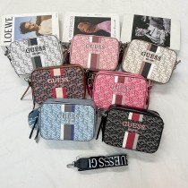Printed small square bag, wide shoulder strap, single shoulder bag, letter crossbody bag