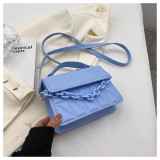 Handheld small square bag, simple diamond grid crossbody bag