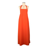 Women's camisole sleeveless loose Bohemian long skirt