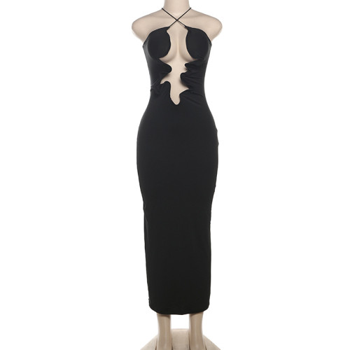Hollow camisole backless dress