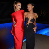 Hollow camisole backless dress