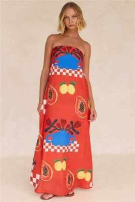 Fashionable, Comfortable, Sexy Wrapped Chest Long Dress