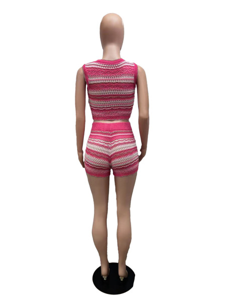 Women's striped sweater and tight pants set