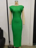 Tight backless hollow out design long skirt