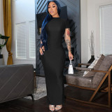 Short sleeved slit dress