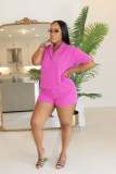 Large elastic twisted stripe shirt collar set