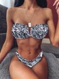 V-shaped bikini wrap top swimsuit