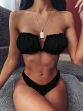 V-shaped bikini wrap top swimsuit