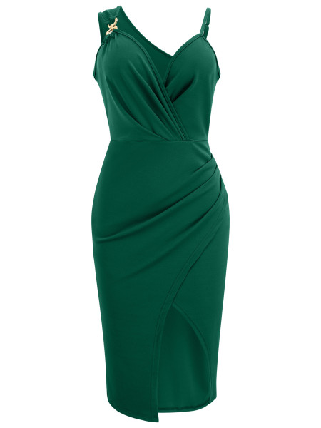 Sling waist slit dress