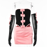 Two piece set of backless top