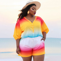 Positioning printed shorts set