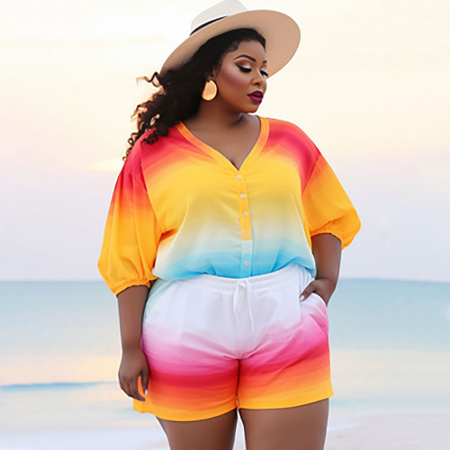 Positioning printed shorts set