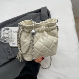 Lingge Chain Bucket Bag Shoulder Bag