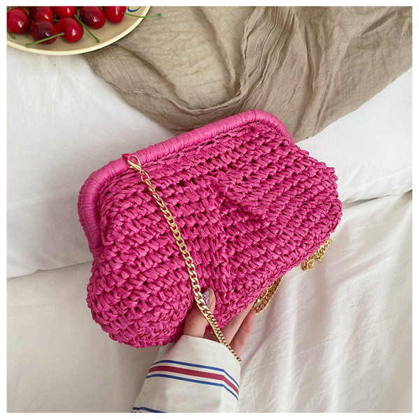 Grass woven crossbody bag