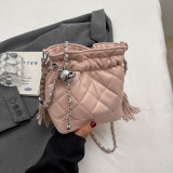 Lingge Chain Bucket Bag Shoulder Bag