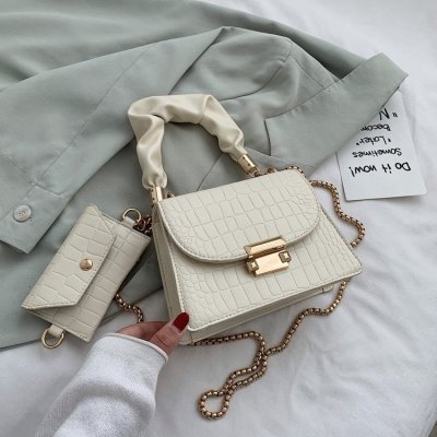 PU single shoulder zipper crossbody handbag