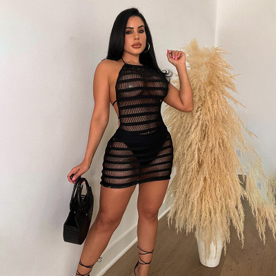 Sling Knitted Nightclub Evening Dress