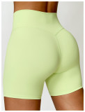 Hip lifting yoga shorts, belly tightening high waist sports shorts
