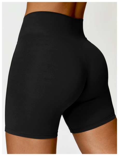 Hip lifting yoga shorts, belly tightening high waist sports shorts
