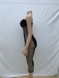 Solid color strapless slim fit sexy backless integrated knitted dress