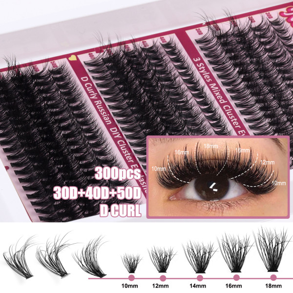 There are tools to mix and pack thick curly false eyelashes