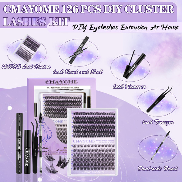 Large capacity single cluster false eyelash cover box