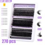 Tool free mixed thick curly false eyelashes
