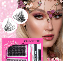 168 clusters of large capacity hot melt D-curled curly eyelash cover box 168 clusters of large capacity hot melt D-curled curly eyelash cover box