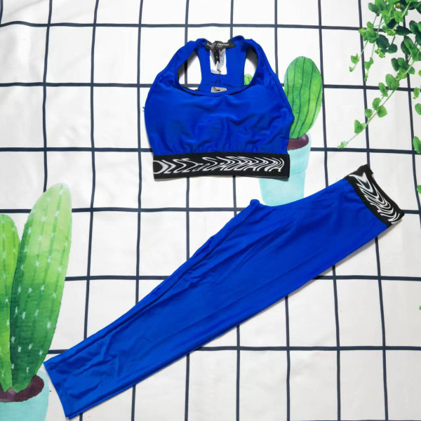 Split body yoga two-piece long pants swimsuit