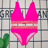Solid color women's swimwear