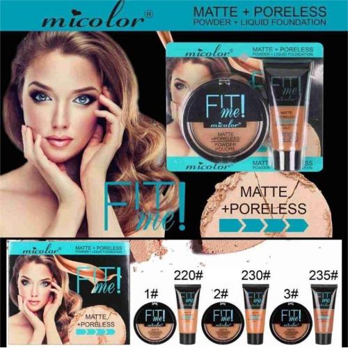 Dark powder liquid foundation