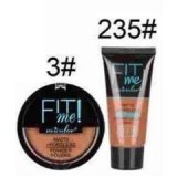 Dark powder liquid foundation