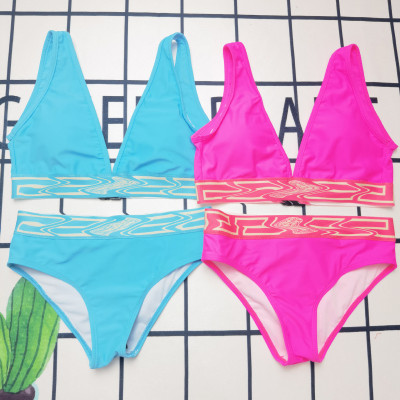 Solid color women's swimwear