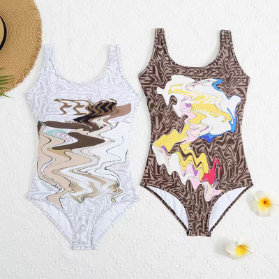 Letter printed women's swimwear
