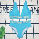 Solid color women's swimwear