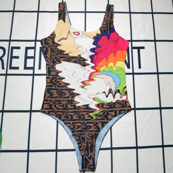 Letter printed women's swimwear