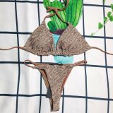 Printed bikini triangle pack swimsuit