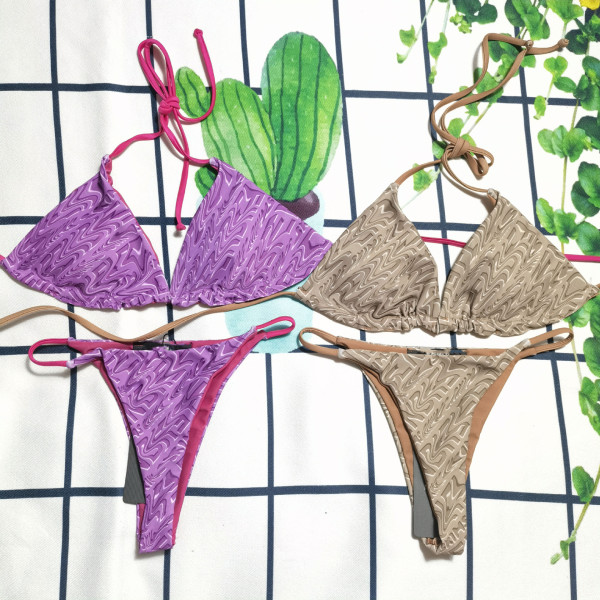 Printed bikini triangle pack swimsuit