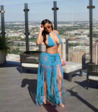Tassel woven solid color tassel beach skirt