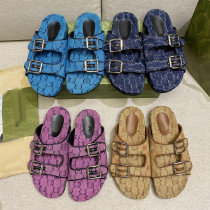 Outgoing flat bottomed metal buckle embroidery letter beach belt buckle cool mop