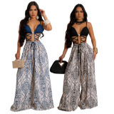 Loose jumpsuit with straps and straps