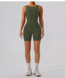 Hollow out back yoga jumpsuit